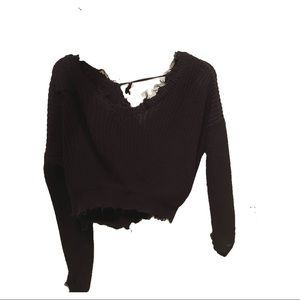 SOLD DO NOT BUY!!! DISTRESSED KNIT SWEATER